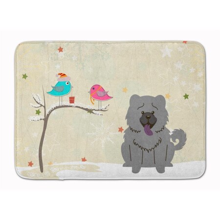 Carolines Treasures Christmas Presents Chow Chow Blue Machine Washable Memory Foam Mat BB2611RUG
